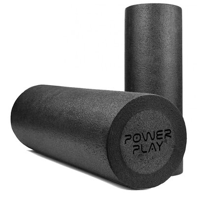 Масажний ролик гладкий PowerPlay 4021 (60x15см) чорний PW1260169952 фото
