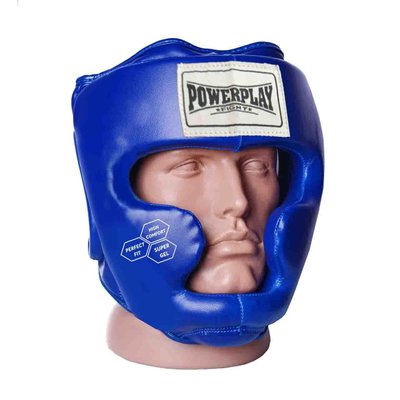 Боксерський шолом тренувальний PowerPlay 3043 Синій M PW855385765 фото