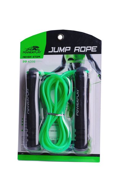 Скакалка PowerPlay 4205 Classic Plus Jump Rope Зелена (2,7m.) PW848627466 фото