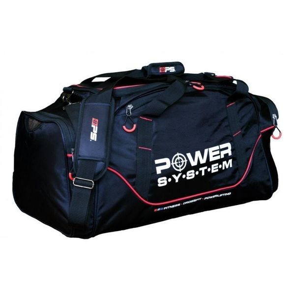 Спортивна сумка Power System PS-7010 Gym Bag Magna Black/Red PW1413480637 фото