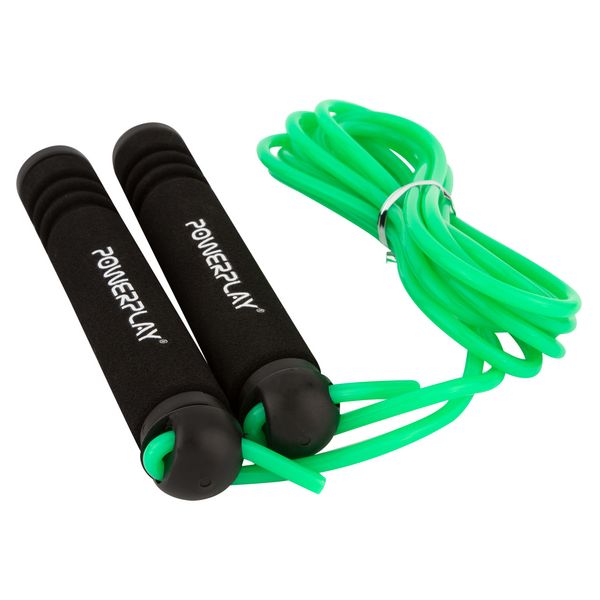 Скакалка PowerPlay 4205 Classic Plus Jump Rope Зелена (2,7m.) PW848627466 фото