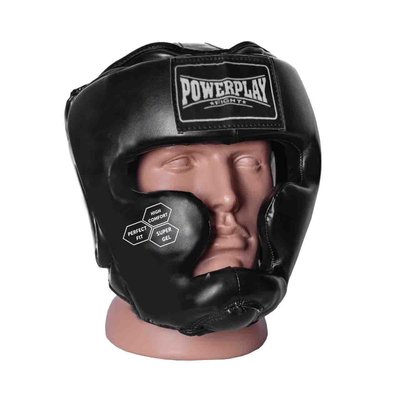 Боксерський шолом тренувальний PowerPlay 3043 Чорний M PW855390184 фото