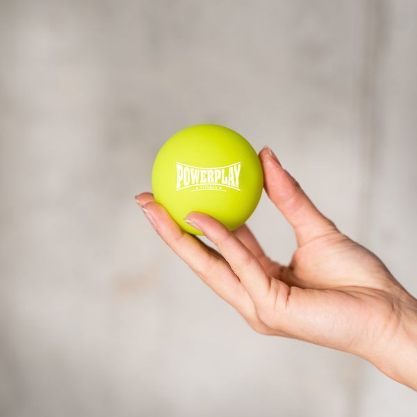 Масажний силіконовий м'яч PowerPlay PP-4354 Silicone Lacrosse Ball (6.3см.) Зелений PW2342184907 фото