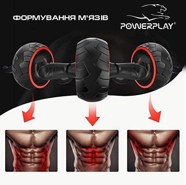 Колесо для преса PowerPlay 4326 зі зворотним механізмом AB Wheel Pro Чорно-червоне PW1322699918 фото