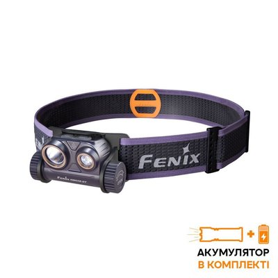 Ліхтар налобний для бігу Fenix HM65R-DT, фіолетовий ATM63164 фото