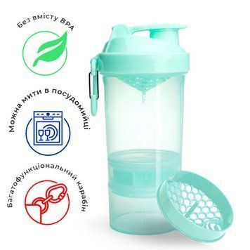Шейкер спортивний SmartShake Original2GO 600ml Mint Green (Original) PW1640877440 фото
