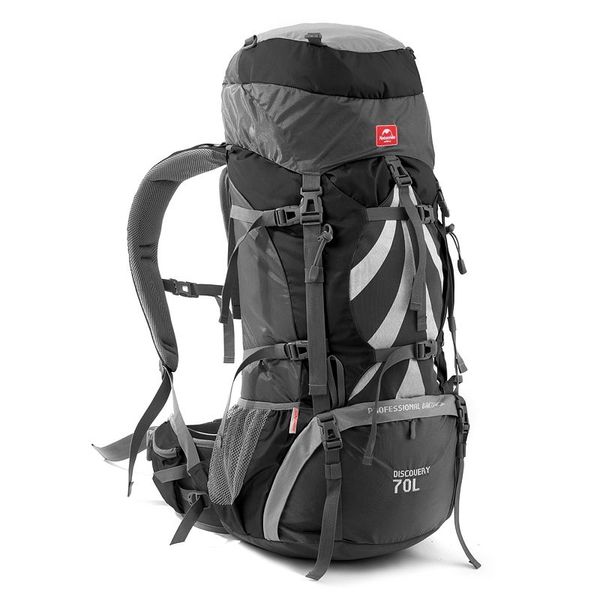 Рюкзак туристичний Naturehike NH70B070-B, 70 л + 5 л, чорний ATM65700 фото