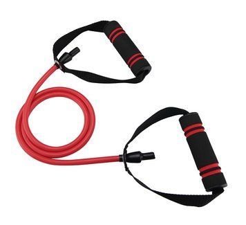 Трубчастий еспандер для фітнесу з ручками U-POWEX Latex resistance tube 30LB Red (13.5кг.) PW1969725217 фото