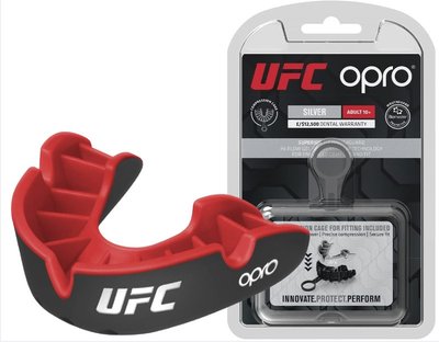 Капа OPRO Silver UFC дитяча (вік до 11) Black/Red (ufc.102515001) PW1772172405 фото