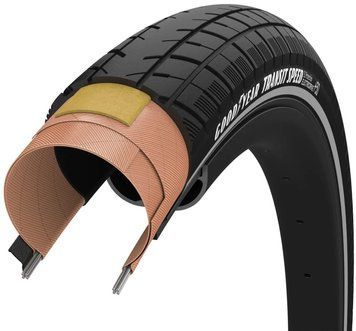 Покришка 700x30 (30-622) GoodYear Transit Speed ​​S1: Protection, Wire, Black + reflective strips, 60tpi L98453 фото