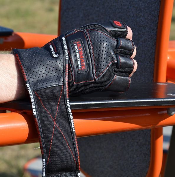 Рукавички для фітнесу Power System PS-2810 Ultimate Motivation Black/Red Line L PW1413480805 фото