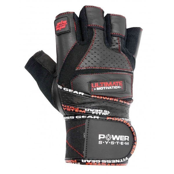 Рукавички для фітнесу Power System PS-2810 Ultimate Motivation Black/Red Line L PW1413480805 фото