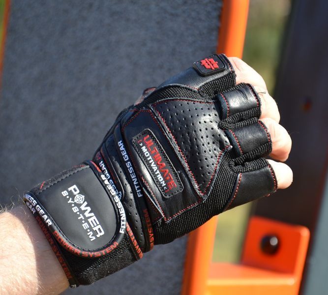 Рукавички для фітнесу Power System PS-2810 Ultimate Motivation Black/Red Line L PW1413480805 фото