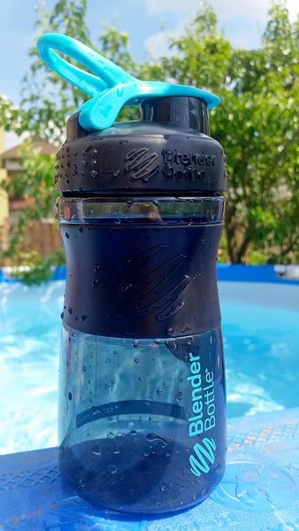 Шейкер спортивний (пляшка) BlenderBottle SportMixer 20oz/590ml Black/Teal (Original) PW1386055485 фото