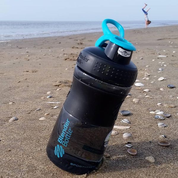 Шейкер спортивний (пляшка) BlenderBottle SportMixer 20oz/590ml Black/Teal (Original) PW1386055485 фото