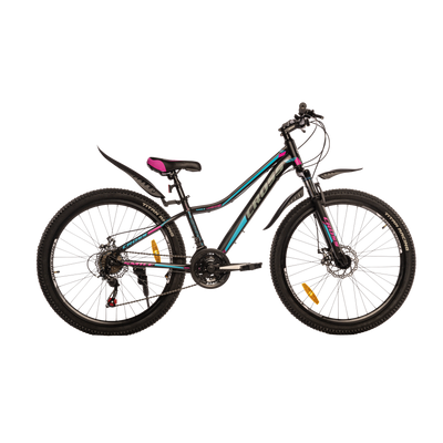 Підлітковий велосипед Cross 26" Smile 13" чорно-рожевий 91537 фото