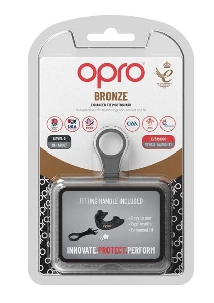Капа боксерська Opro Bronze чорна PW1350992696 фото