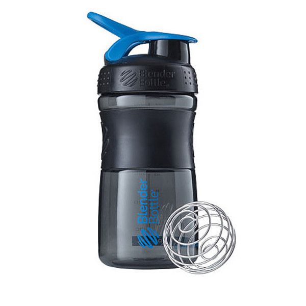 Шейкер спортивний (пляшка) BlenderBottle SportMixer 20oz/590ml Black/Cyan (Original) PW1386055486 фото