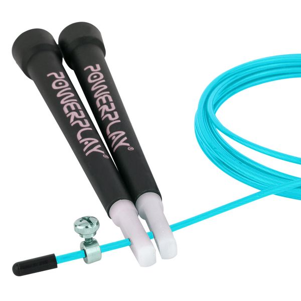 Скакалка швидкісна PowerPlay 4202 Ultra Speed Rope Бірюзова (2,9m.) PW1462002575 фото