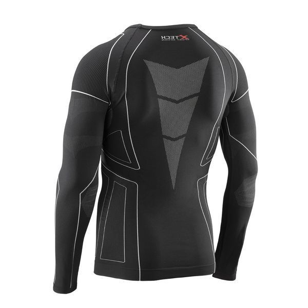 Термокофта (лонгслів) X TECH Maglia Race 3 Munica Lunga giroc Nero XXL/XXXL Чорна PW1725320057 фото