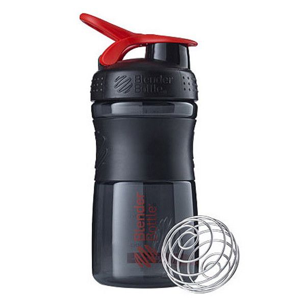 Шейкер спортивний (пляшка) BlenderBottle SportMixer 20oz/590ml Black/Red (Original) PW1386055487 фото