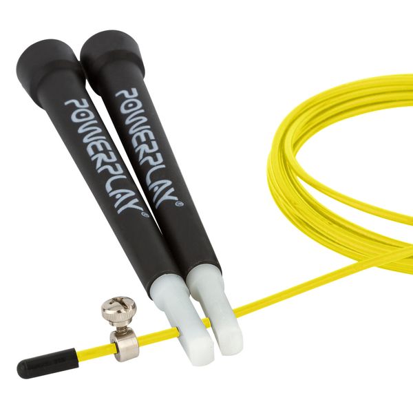 Скакалка швидкісна PowerPlay 4202 Ultra Speed Rope Жовта (2,9m.) PW675929748 фото