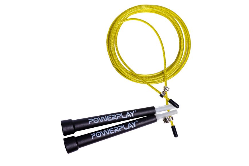 Скакалка швидкісна PowerPlay 4202 Ultra Speed Rope Жовта (2,9m.) PW675929748 фото