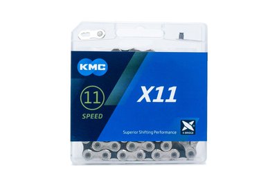 Ланцюг KMC X11 11-шв 118 ланок silver/black з замком V-CHA-261 фото