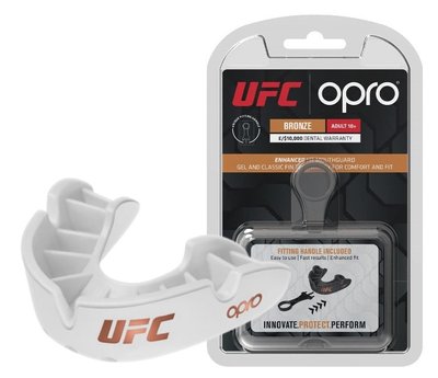 Капа боксерська OPRO Bronze UFC Hologram White (art.002258002) PW1350992647 фото