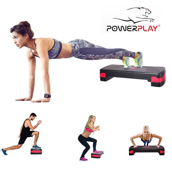 Степ-платформа PowerPlay 4328 (2 рівні 10-15 см) Чорно-червона PW1319258165 фото