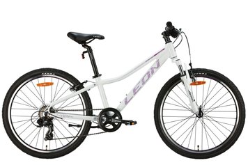 Велосипед алюміній 24" Leon JUNIOR AM Vbr рама-12" білий з бузковим 2024 R6e96e70c-7905-11ee-8850-0050569e3a4b фото