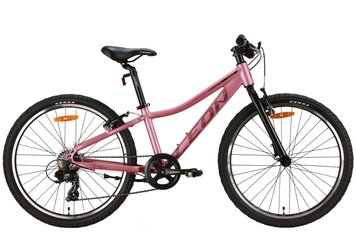 Велосипед алюміній 24" Leon JUNIOR Vbr рама-12" рожевий з чорним (матовий) 2024 Rea4b1cdb-7cea-11ee-8855-0050569e3a4b фото