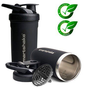 Шейкер спортивний SmartShake металевий Reforce Stainless Steel 30oz/900ml Black (Original) PW1640877456 фото