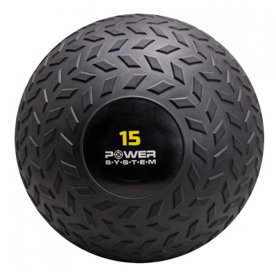 М'яч SlamBall для кросфіту і фітнесу Power System PS-4117 15 кг рифлений PW1411784261 фото