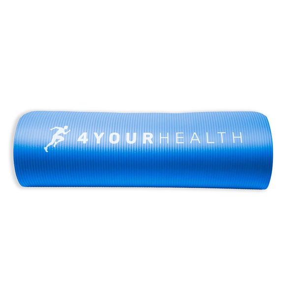 Килимок для йоги та фітнесу + чохол 4yourhealth Fitness Yoga Mat 0101 (180*61*1см) синій PW1647885428 фото