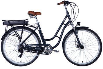 Жіночий електровелосипед Dorozhnik 28" eCoral 19" 48B 500Вт 13А/год темно-сірий 2026 ELB-D-28-114 фото