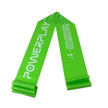 Стрічка-еспандер для фітнесу та реабілітації PowerPlay 4112 0.5мм MediBand Medium Зелена (9кг) PW1200359946 фото