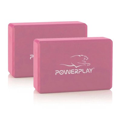 Блоки для йоги 2 шт (пара) PowerPlay 4006 рожеві PW1748866771 фото