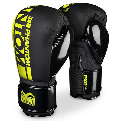 Боксерські рукавиці Phantom APEX Elastic Neon Black/Yellow 10 унцій PW1882200645 фото
