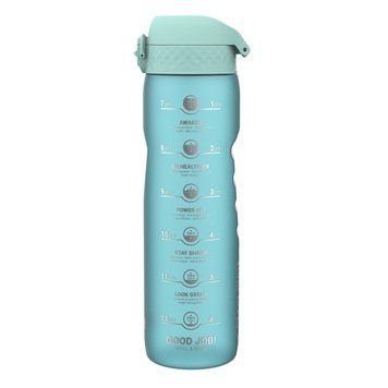 Пляшка для води&nbsp;ION8&nbsp;1000 мл. BPA Free, Times To Drink, (ЕКО пляшка) BPA Free, Sonic Blue PW2574003800 фото