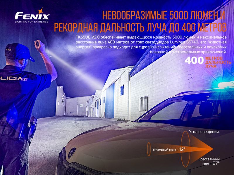 Ліхтар ручний Fenix TK35UE V2.0 ATM57292 фото