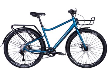 Велосипед сталь 27.5 Dorozhnik UTILITY под кассету рама-18,5" синій з багажником задн St з корзиною St з крилом Pl 2024 Rbad10be8-5289-11ee-881f-0050569e3a4b фото