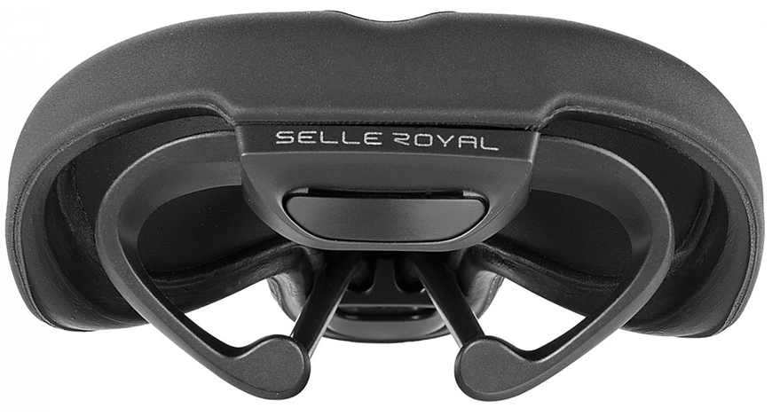 Сідло Selle Royal SCIENTIA M1 Moderate, 3D skingel, оббивка Black gummy/Black mokka, 289х141мм, 425г, рейли сталь + Curva suspension, unisex, чорне L53035 фото