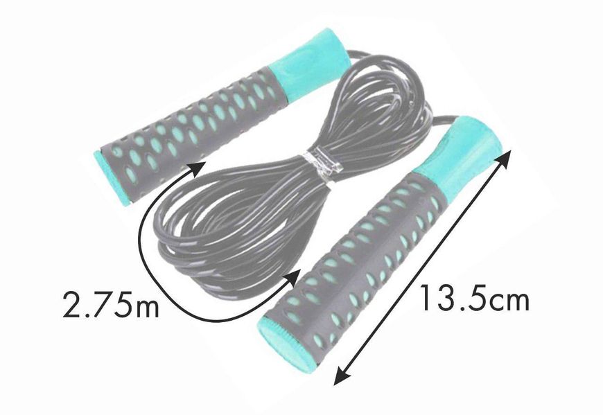 Скакалка PowerPlay 4206 Jump Rope PRO+ Сіро-м'ятна (2,75m.) PW1077855013 фото