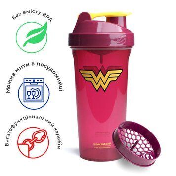 Шейкер спортивний SmartShake Lite 800ml DC Wonderwoman (Original) PW1640877465 фото