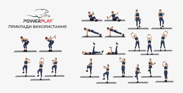 Набір гантелей в кейсі 6 кг. PowerPlay 4103 Fitness Dumbells (2шт.*0,5кг. 2шт.*1кг. 2шт.*1,5кг.) PW770836500 фото