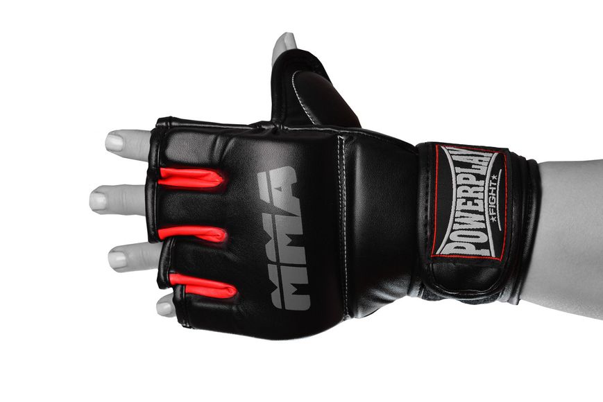 Рукавиці для MMA PowerPlay 3053 Чорно-Червоні L/XL PW863071878 фото