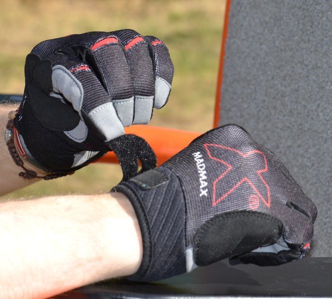 Рукавички для фітнесу MadMax MXG-103 X Gloves Black/Grey S PW2135164162 фото