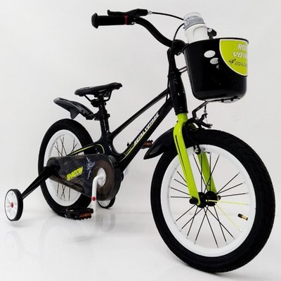 Дитячий велосипед Royal Voyage 16" Shadow чорно-зелений VMX фото