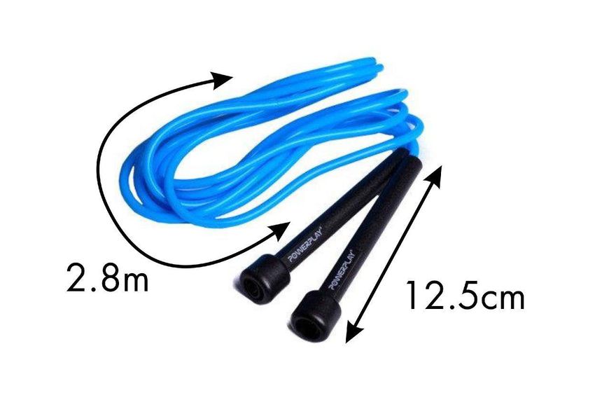 Скакалка PowerPlay 4201 Basic Jump Rope Синя (2,8m.) PW675927877 фото